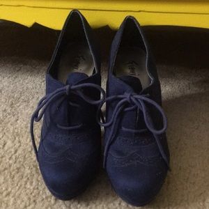 Navy Suede Heels